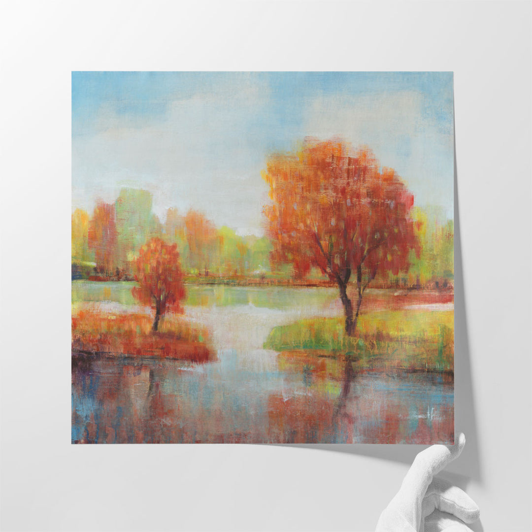 Large landscape canvas print for farmhouse décor