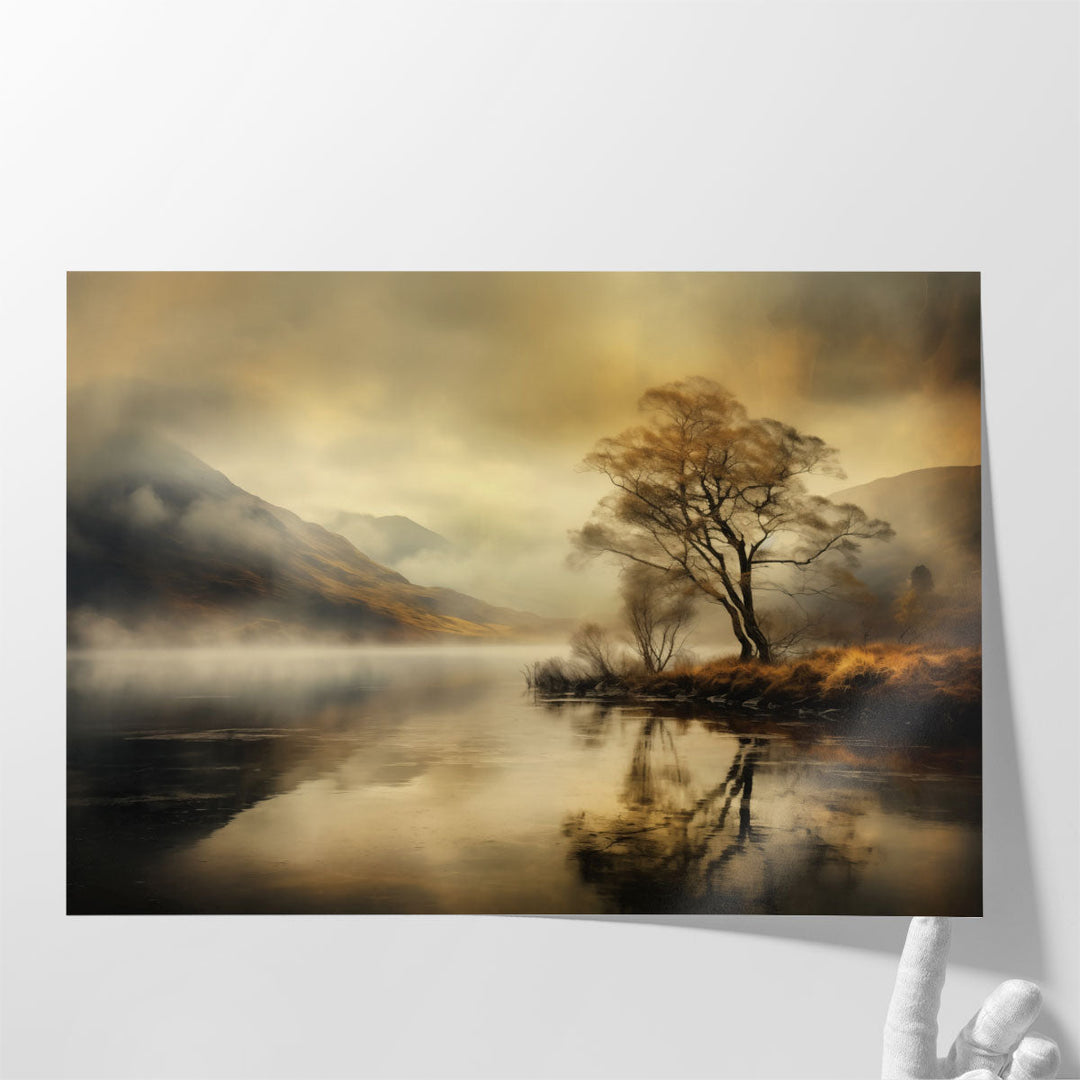 Cloudy Lake Dream - Canvas Print Wall Art