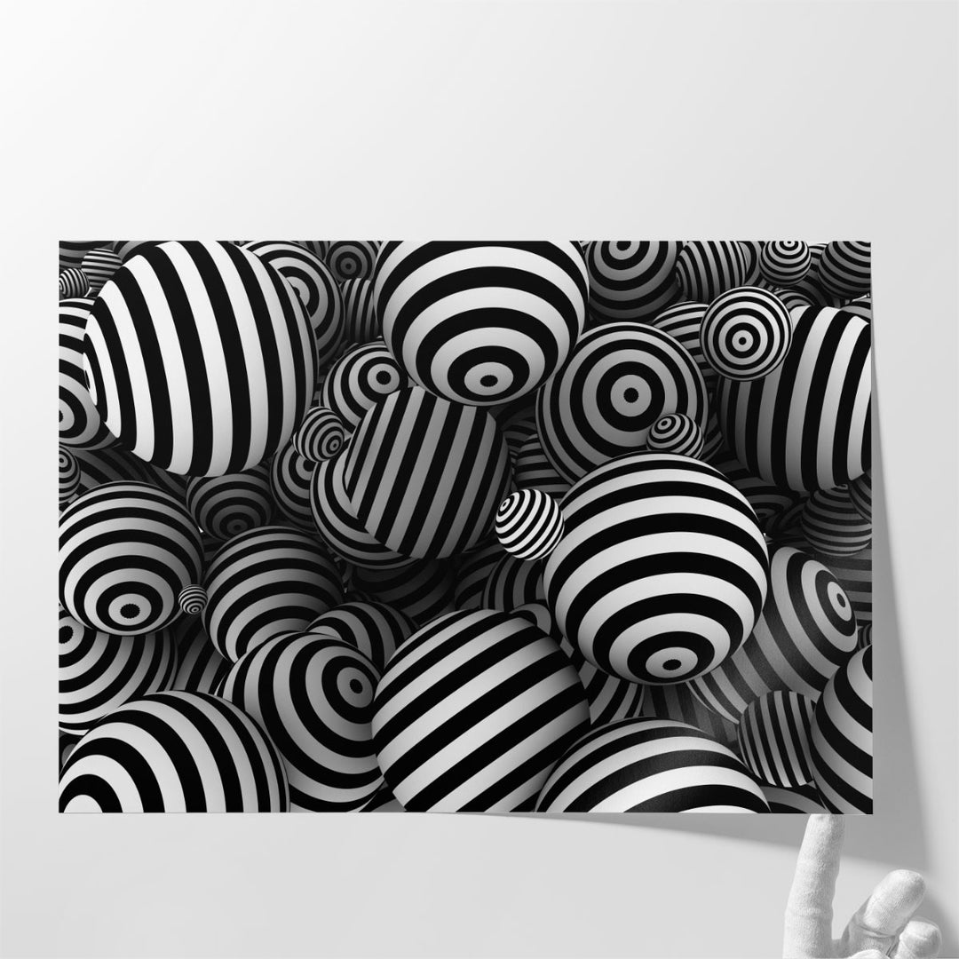 Canvas minimalist art simple black print