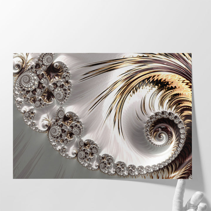 Abstract spiral print for modern walls