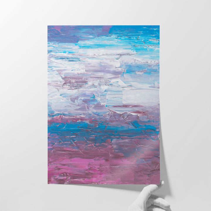 Abstract brushstroke art in calming hues