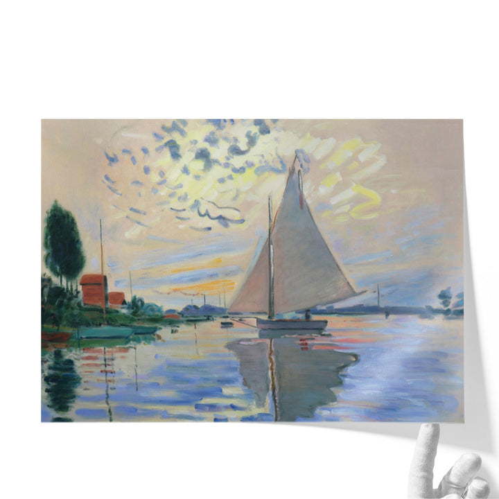 Sailing Boat in Petit-Gennevilliers - Canvas Print Wall Art