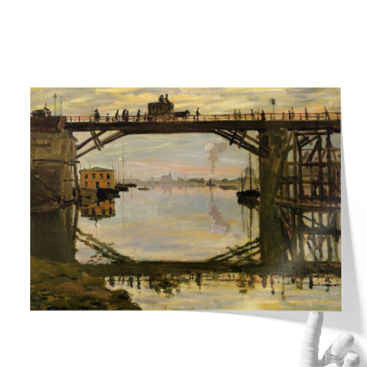 The Highway Bridge under repair, 1872 - Canvas Print Wall Art