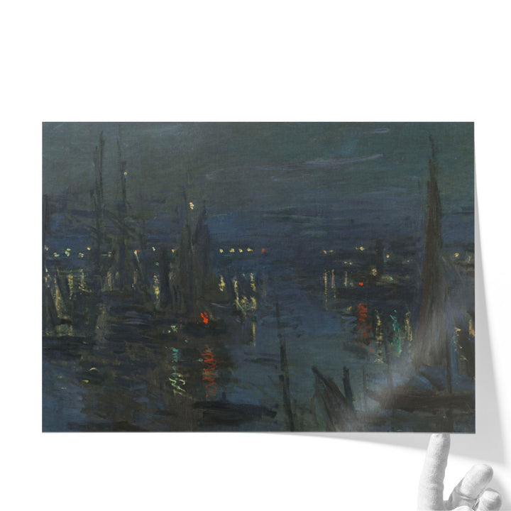 The Port of Le Havre Night Effect - Canvas Print Wall Art