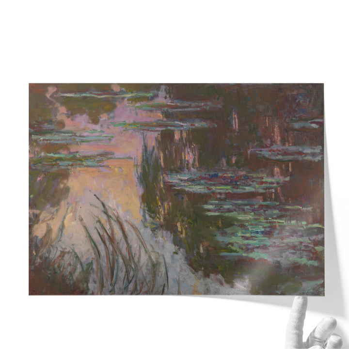 Water-Lilies, Setting Sun, 1907 - Canvas Print Wall Art