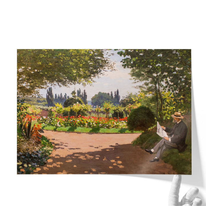 Adolphe Monet in the Garden - Canvas Print Wall Art
