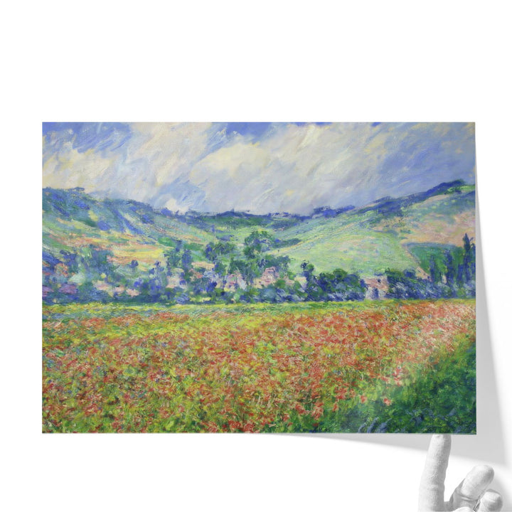 Poppy Field Around Giverny - Canvas Print Wall Art