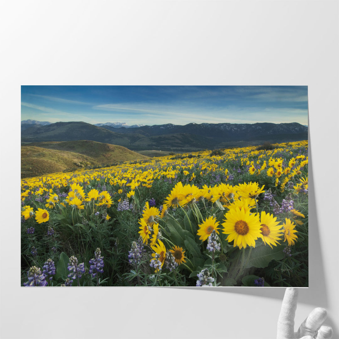 Floral landscape canvas wall art for bedroom décor