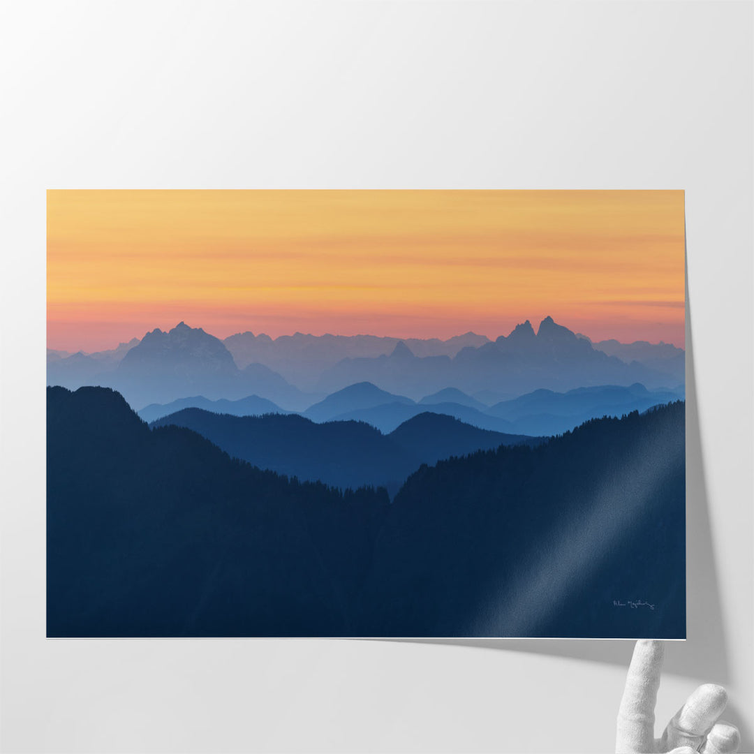 Large artwork for living room with sunset view