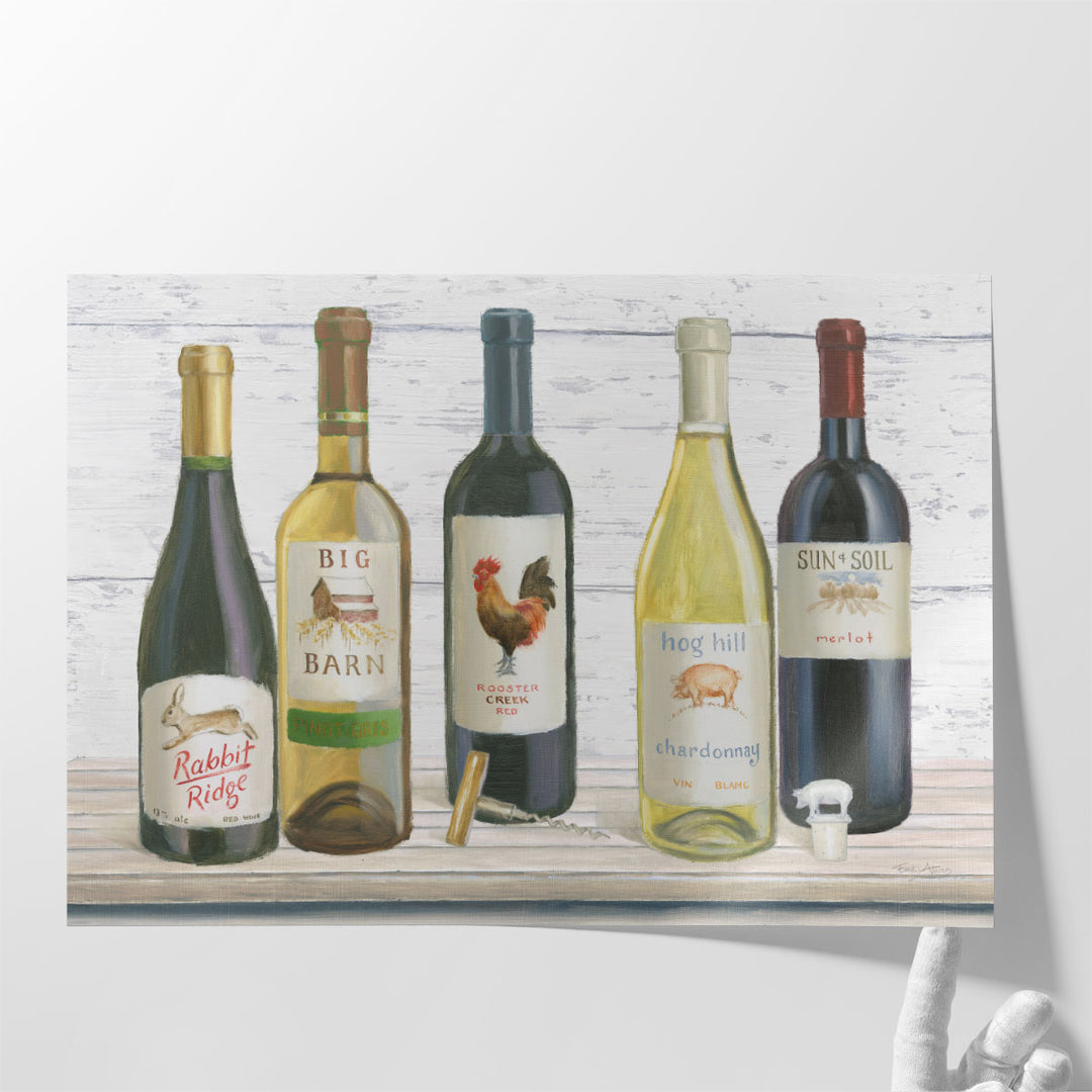 dining room art – large modern wine motif