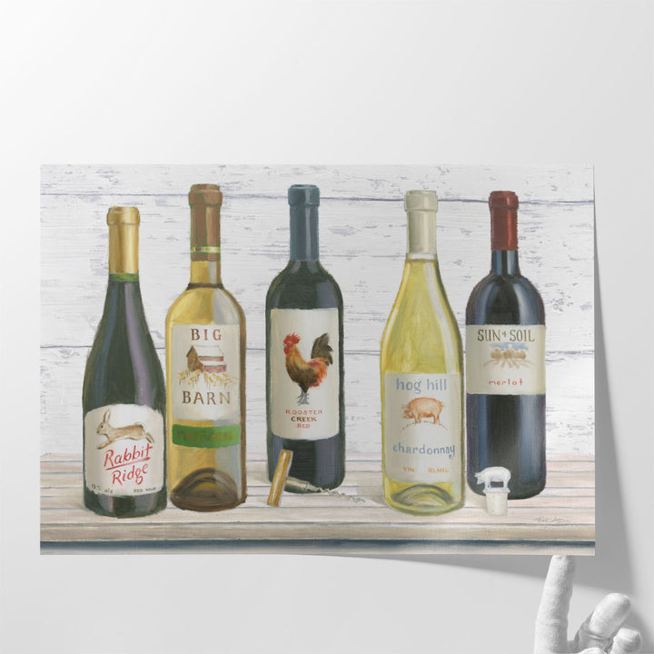dining room art – large modern wine motif