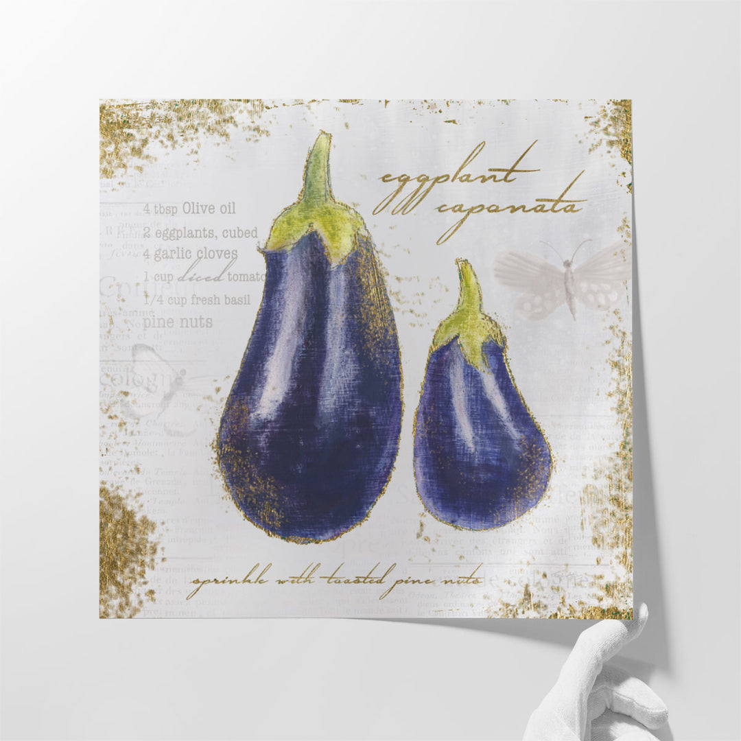 Vegetable Kitchen Wall Art – stylized eggplant motif