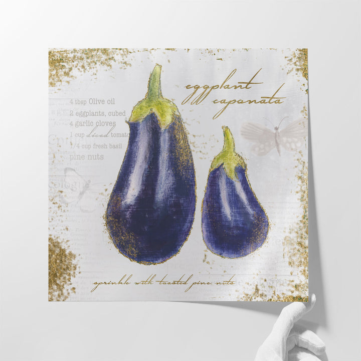 Vegetable Kitchen Wall Art – stylized eggplant motif
