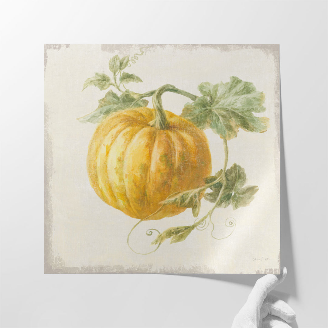 kitchen wall accent – yellow and green pumpkin print
