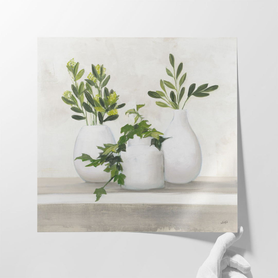 still life prints – minimalist leaf arrangement