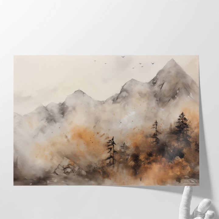 Earthy Peaks - Canvas Print Wall Art