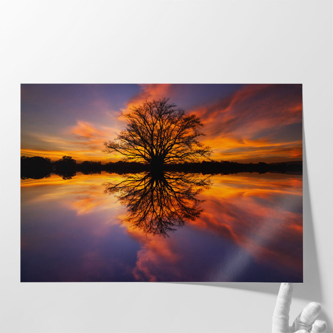 African Sunset Mirror - Canvas Print Wall Art