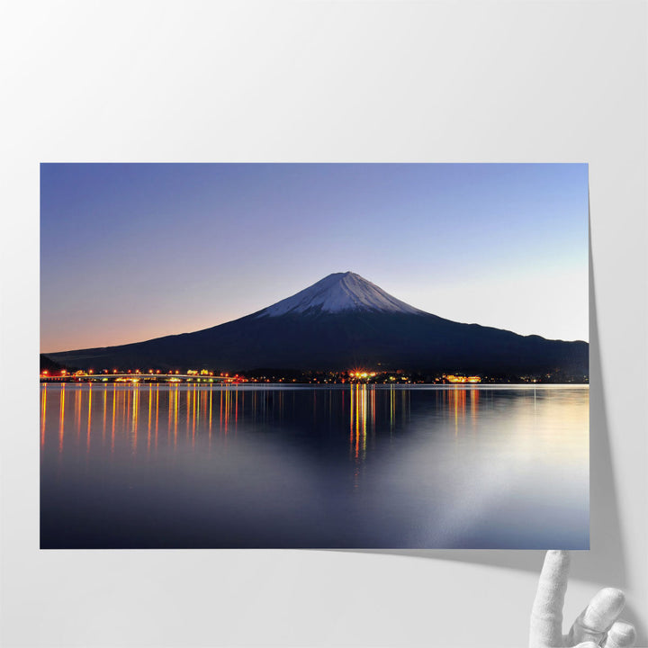 Beautiful Mount Fuji in Twilight - Canvas Print Wall Art