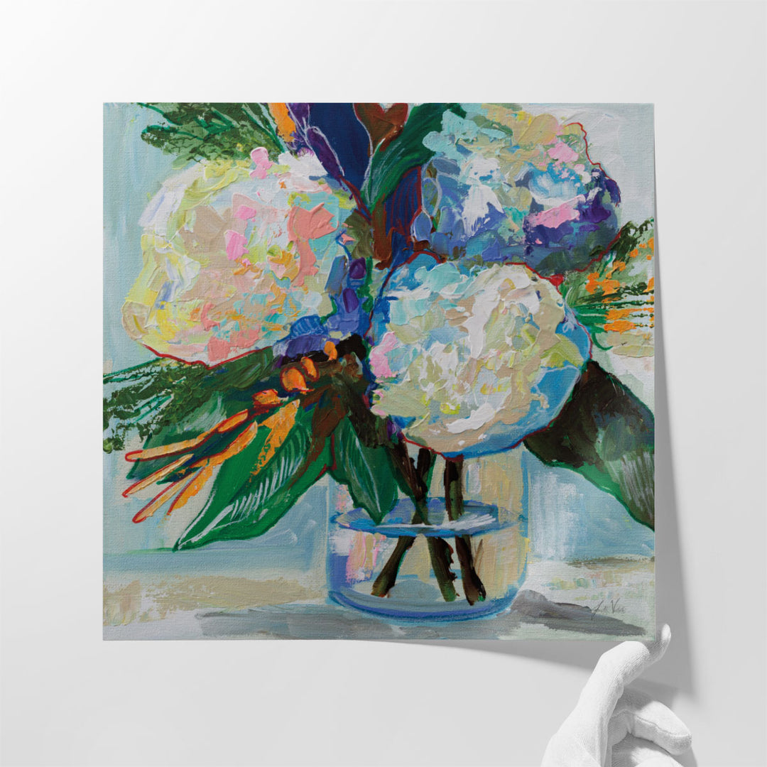 Large Impressionist Art Prints for Bedroom – airy floral composition