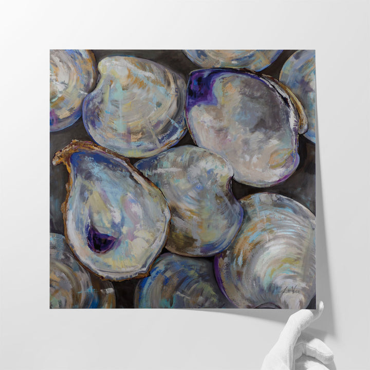 Big Kitchen Wall Decor – oversized shell artwork above counter