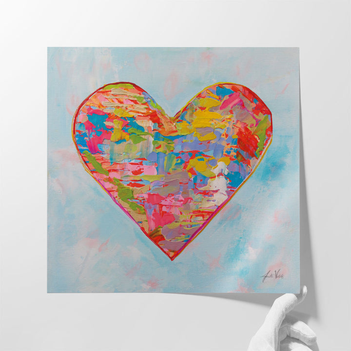 Bedroom wall decor with heart motif
