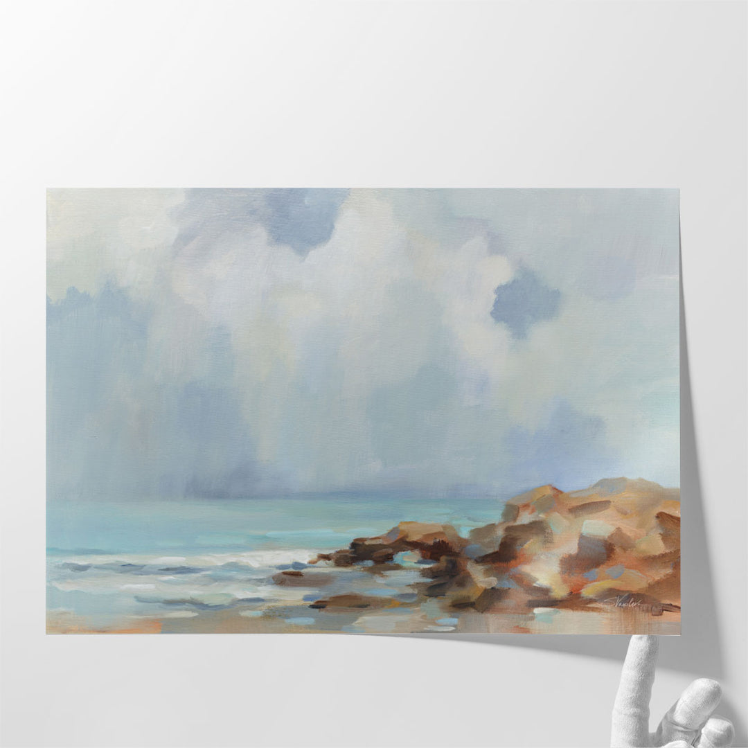 Large landscape painting for hallway with beach view