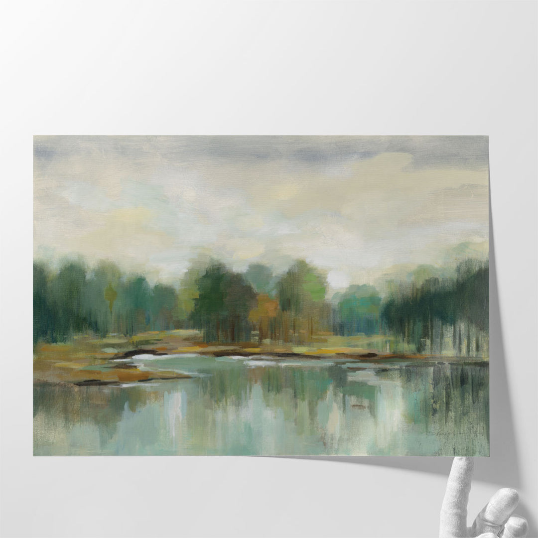 Contemporary hallway artwork in abstract style