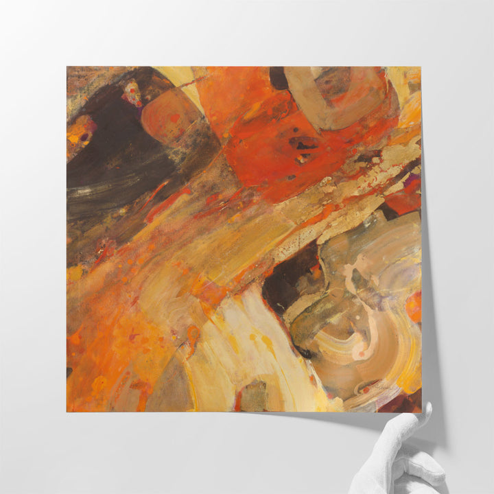 Large painting for living room in yellow tones