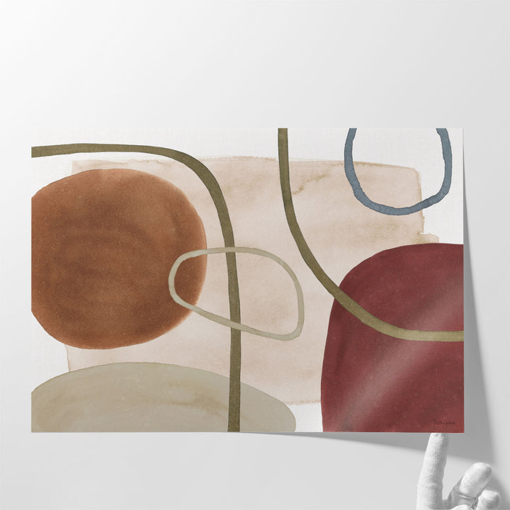 Hallway artwork in calming abstract style