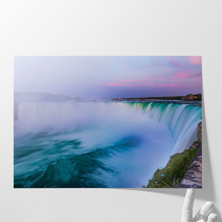 Waterfall wall art for hallway with soft motion
