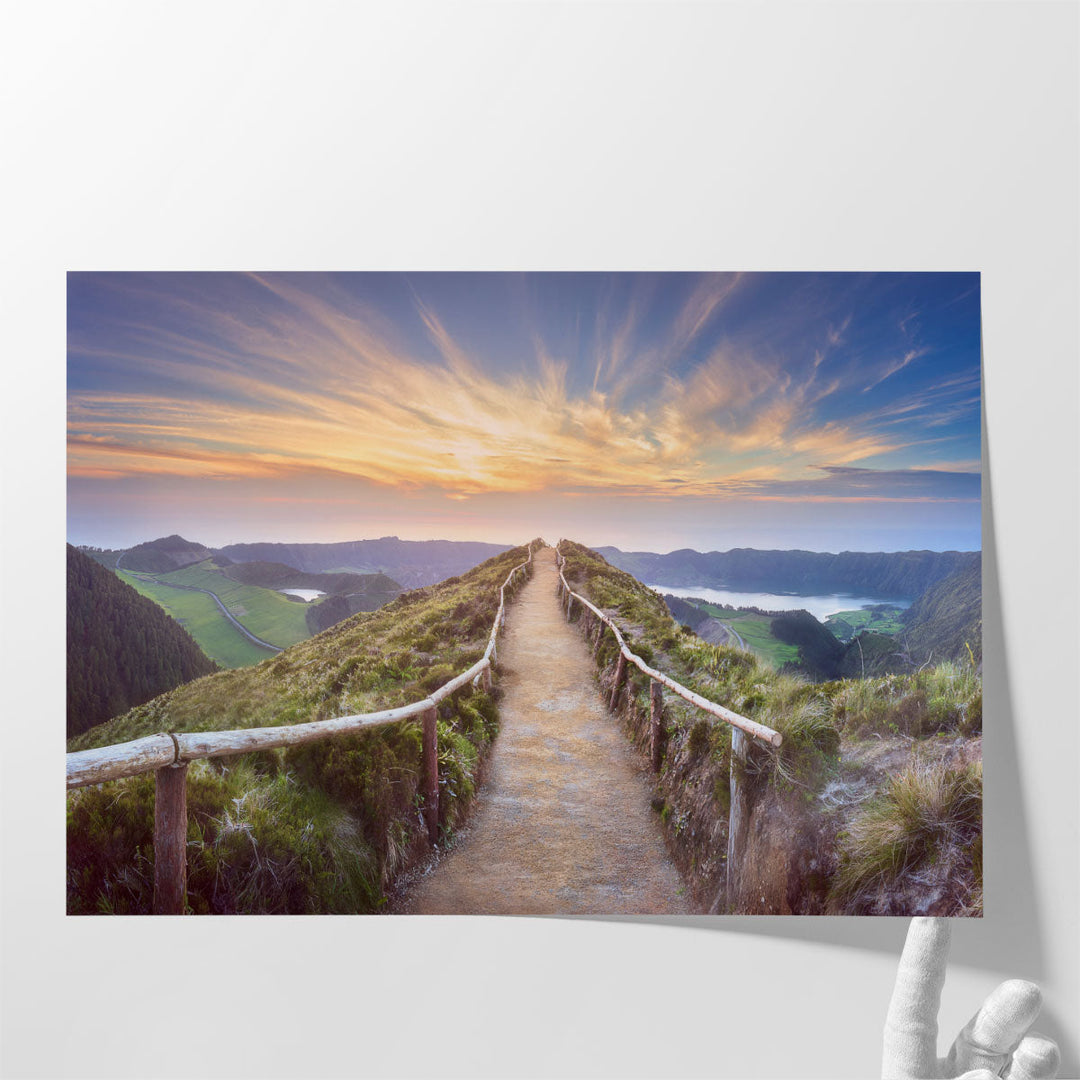 Portugal prints for hallway, lake and mountain trail