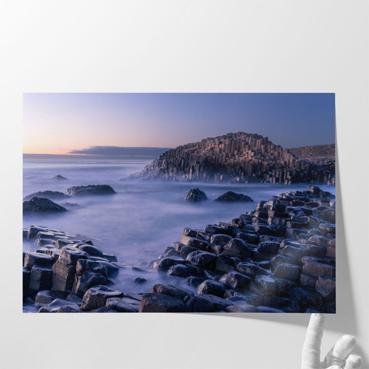 The Giant's Causeway At Night in Northern Ireland - Canvas Print Wall Art