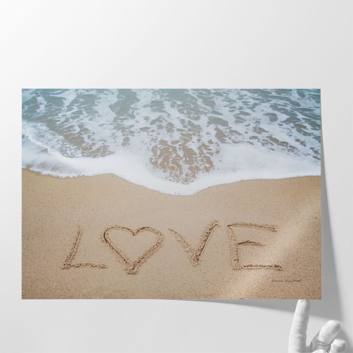 Bedroom canvas art featuring beach scenery