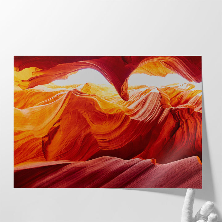 Lower Antelope Canyon in the Navajo, Arizona - Canvas Print Wall Art