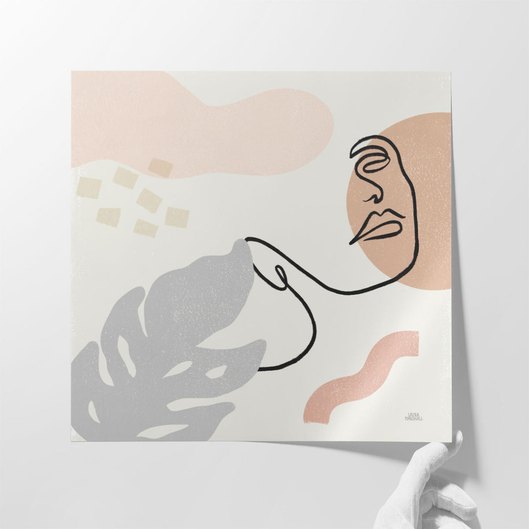 Unique wall art for bedroom abstract portrait