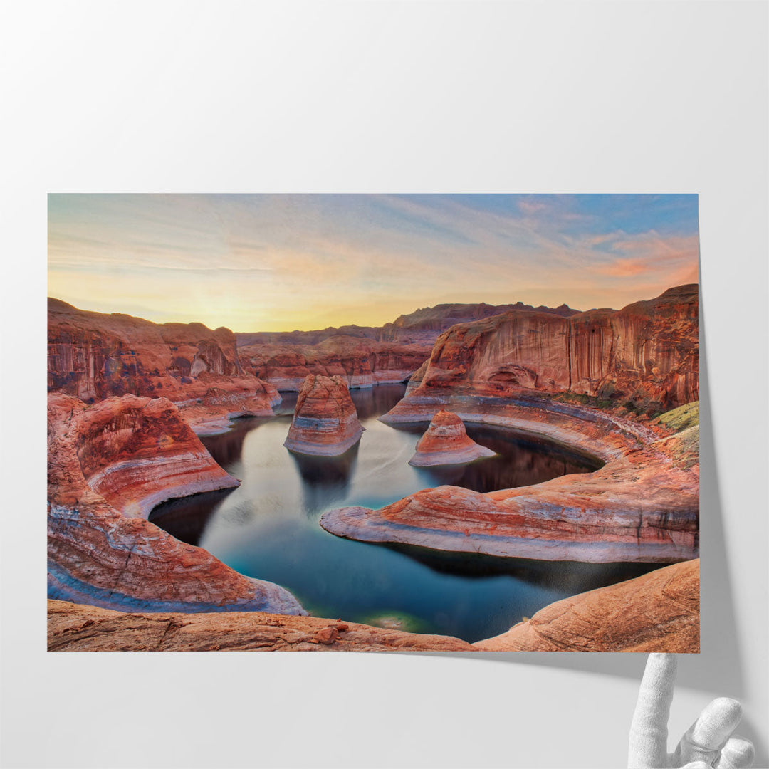 Sunrise landscape canvas print for living room view