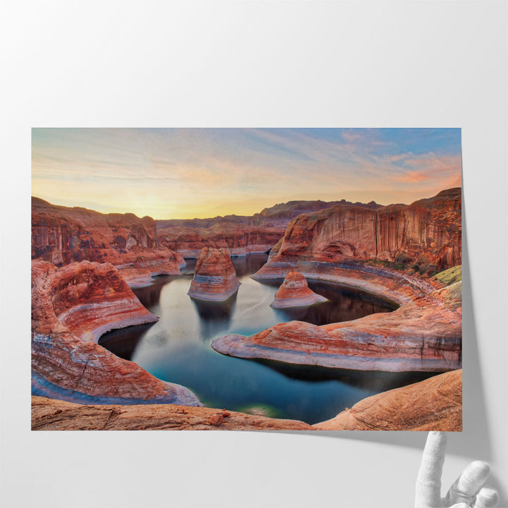Sunrise landscape canvas print for living room view
