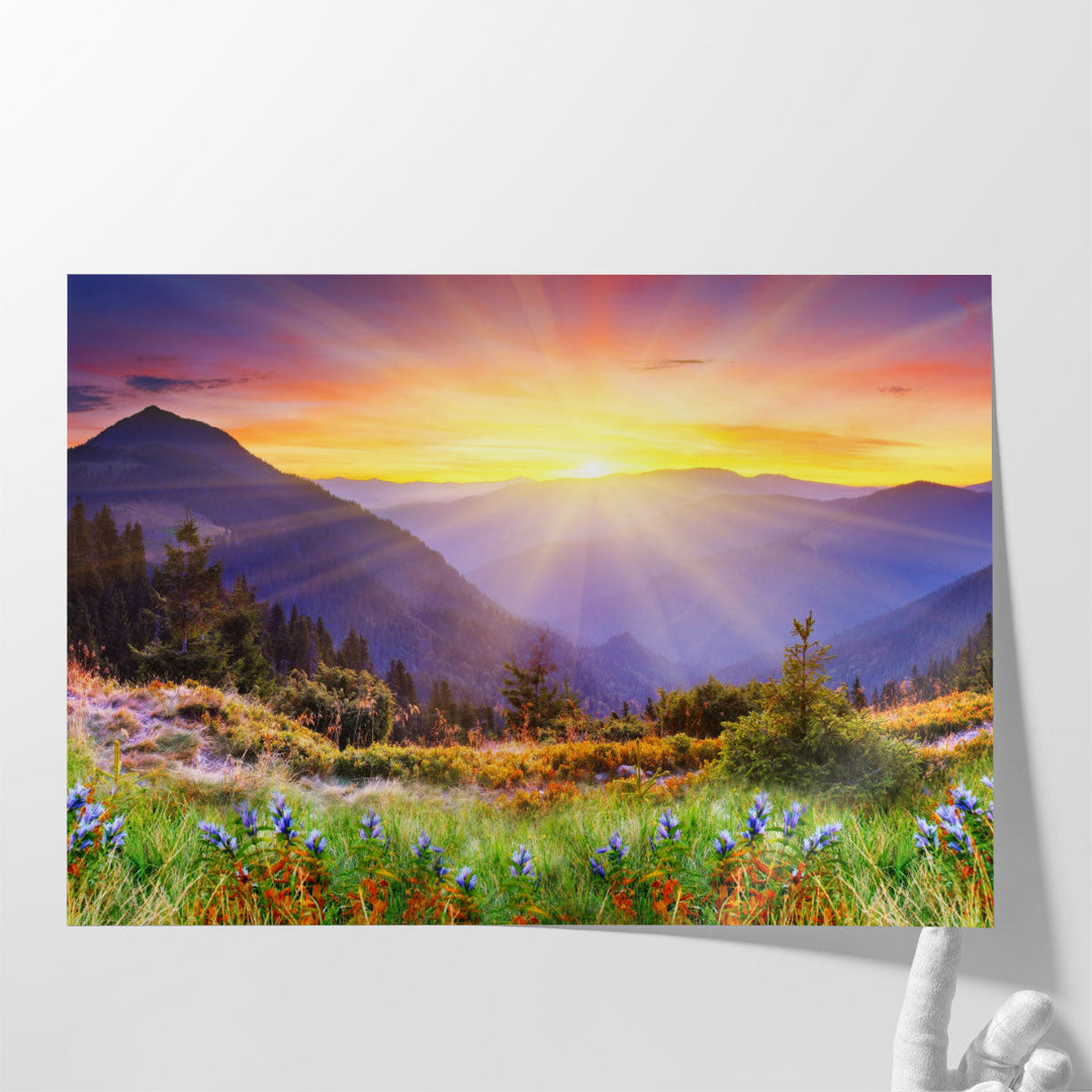 Mountains landscape artwork for living room wall