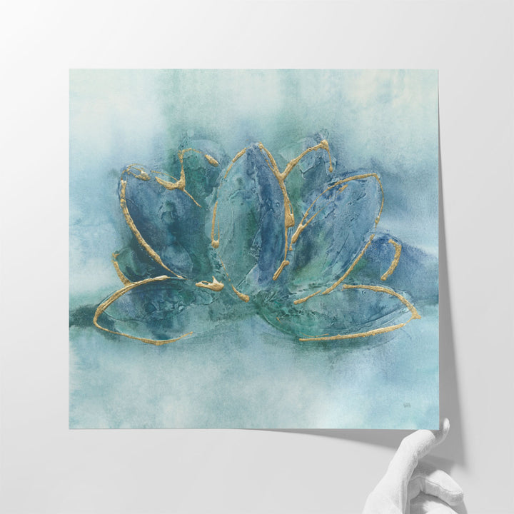 Bedroom wall decor serene lotus scene