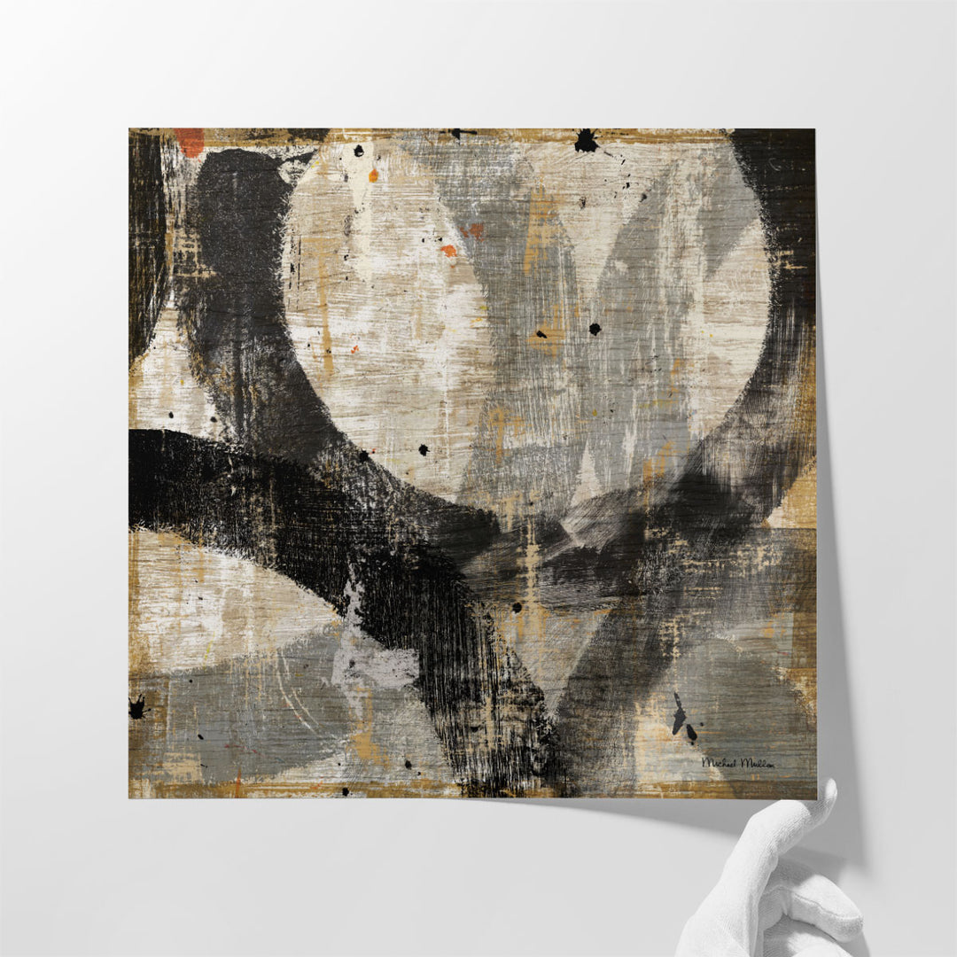 Oversized Framed Wall Art for Bedroom – large geometric canvas in earthy tones