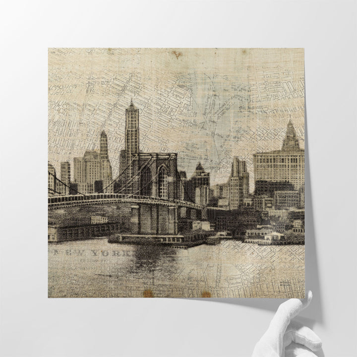 Antique travel prints vintage map overlay