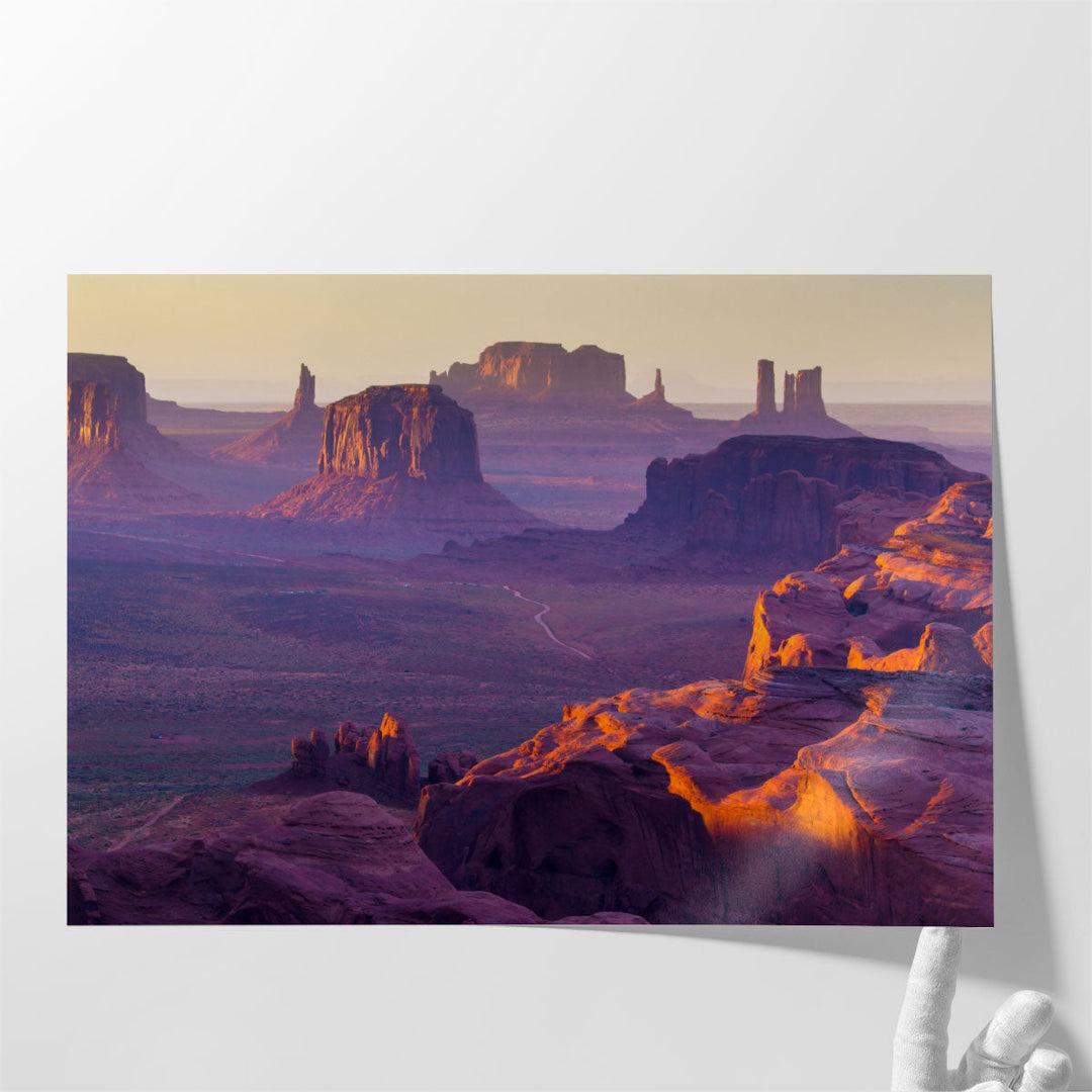 Sunset Over The Hunt's Mesa - Canvas Print Wall Art