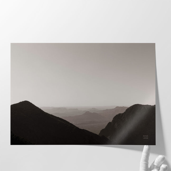 Large landscape canvas art for living room with neutral tones