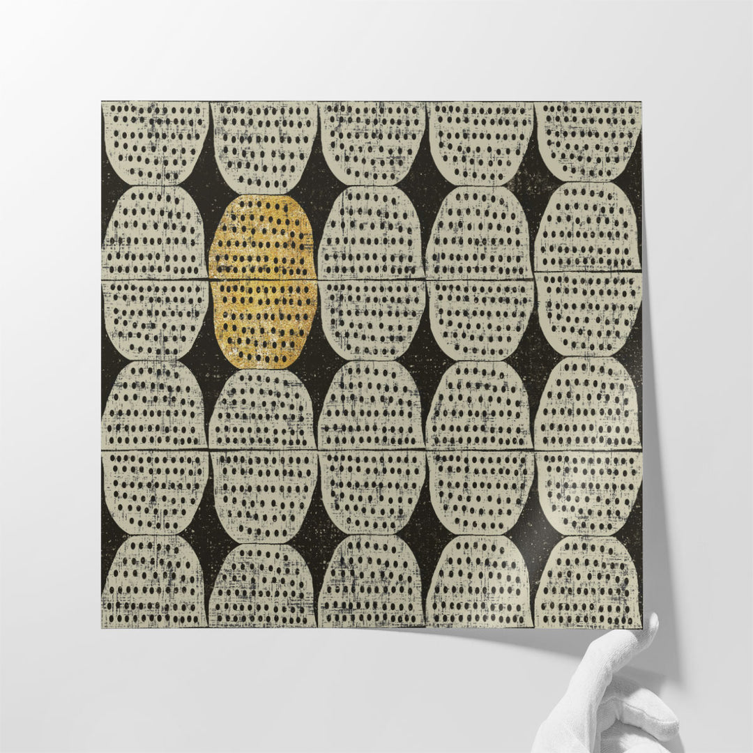 Kitchen Play Pattern II Black and White - Canvas Print Wall Art