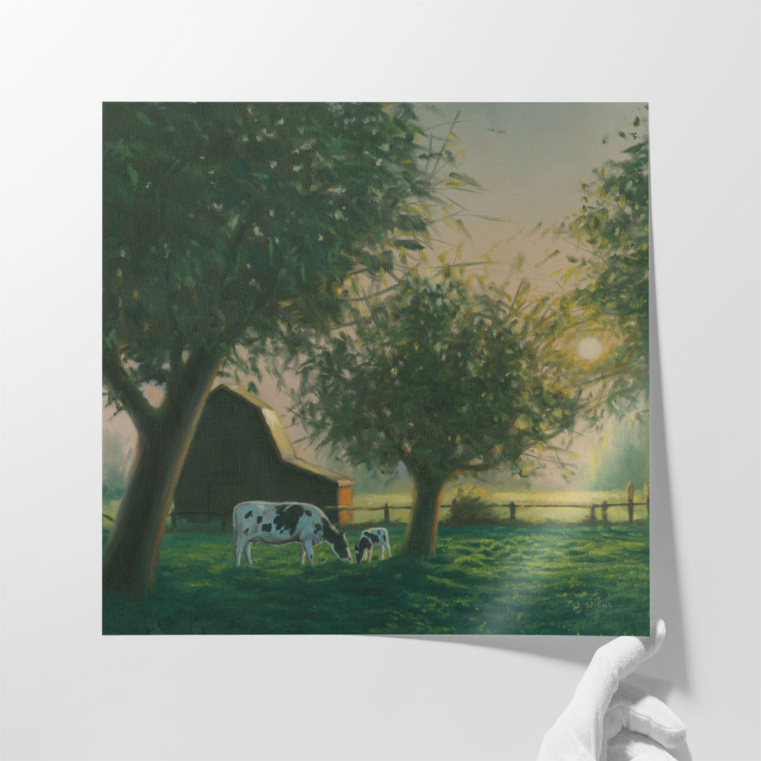 Landscape canvas painting for farmhouse