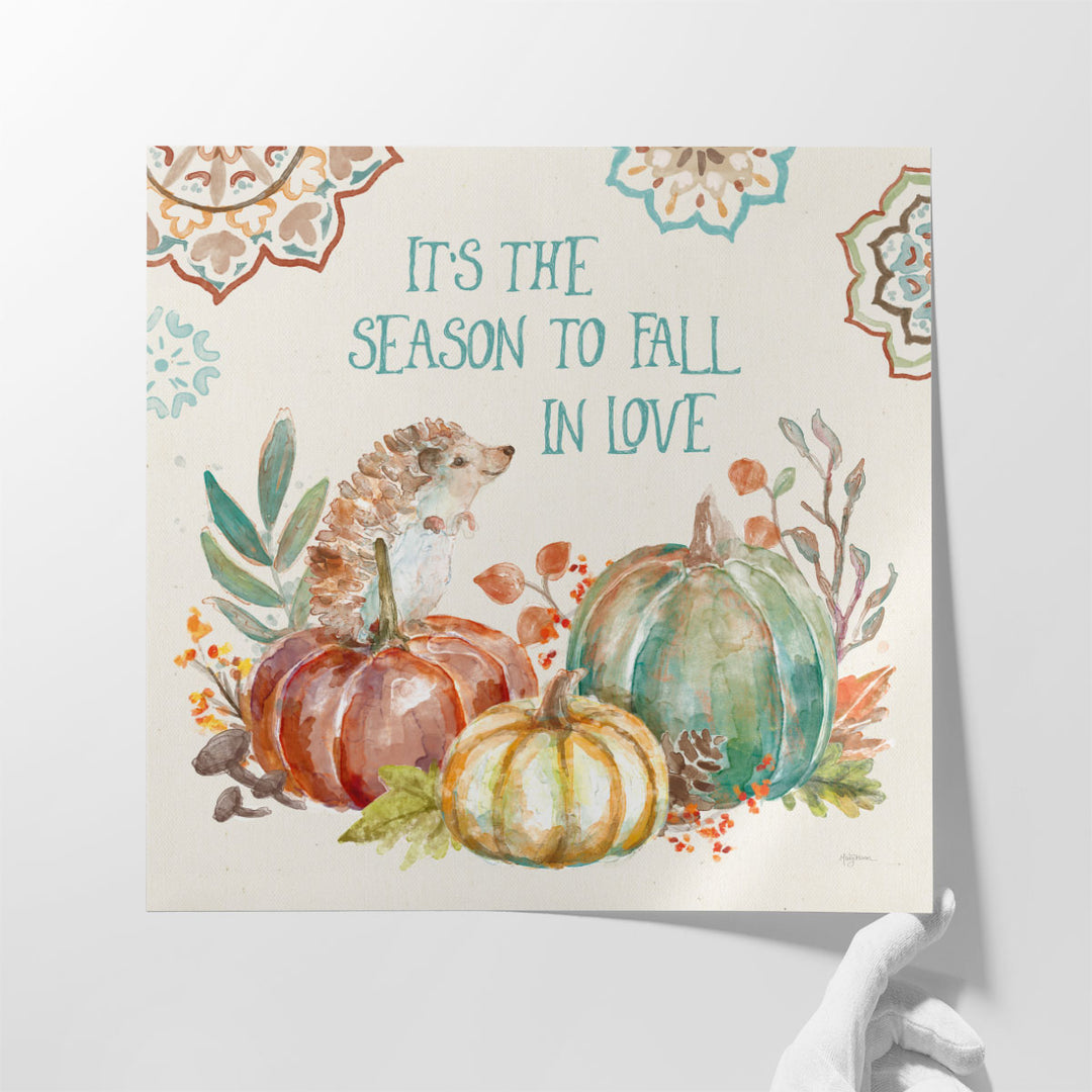 Vegetable Kitchen Canvas Art pumpkin scene