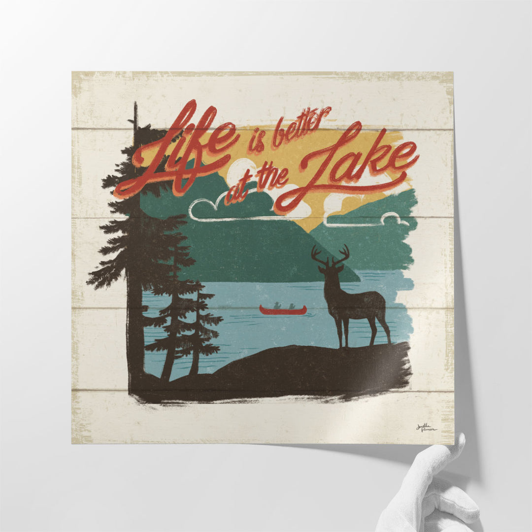 Vintage Lake IV- Canvas Print Wall Art