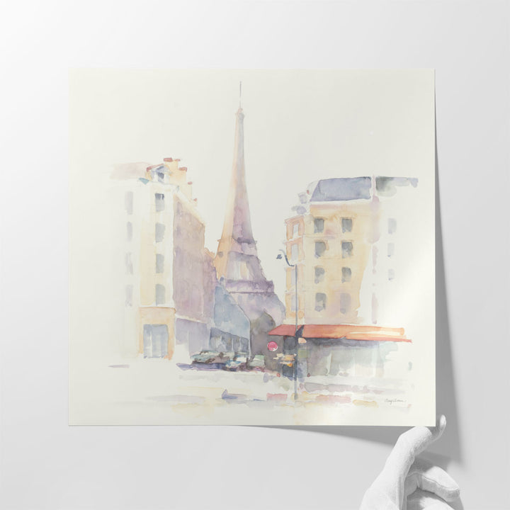 Big painting for living room featuring Paris buildings