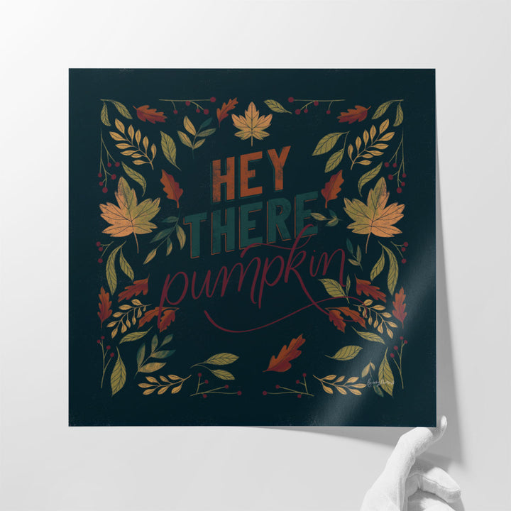 Autumn Sayings I Pumpkin - Canvas Print Wall Art