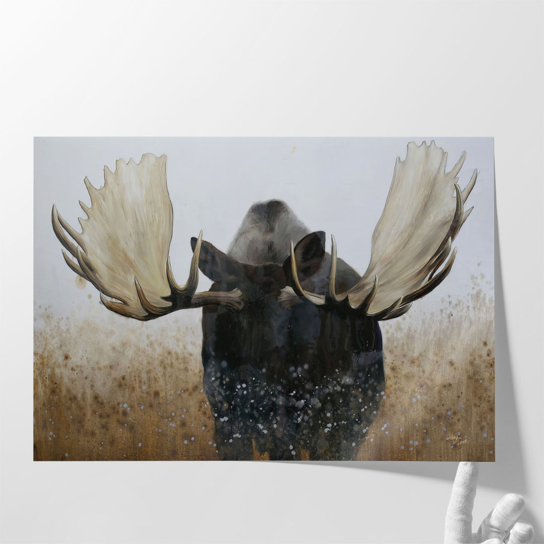 Large Modern Wall Art for Living Room – oversized moose canvas print
